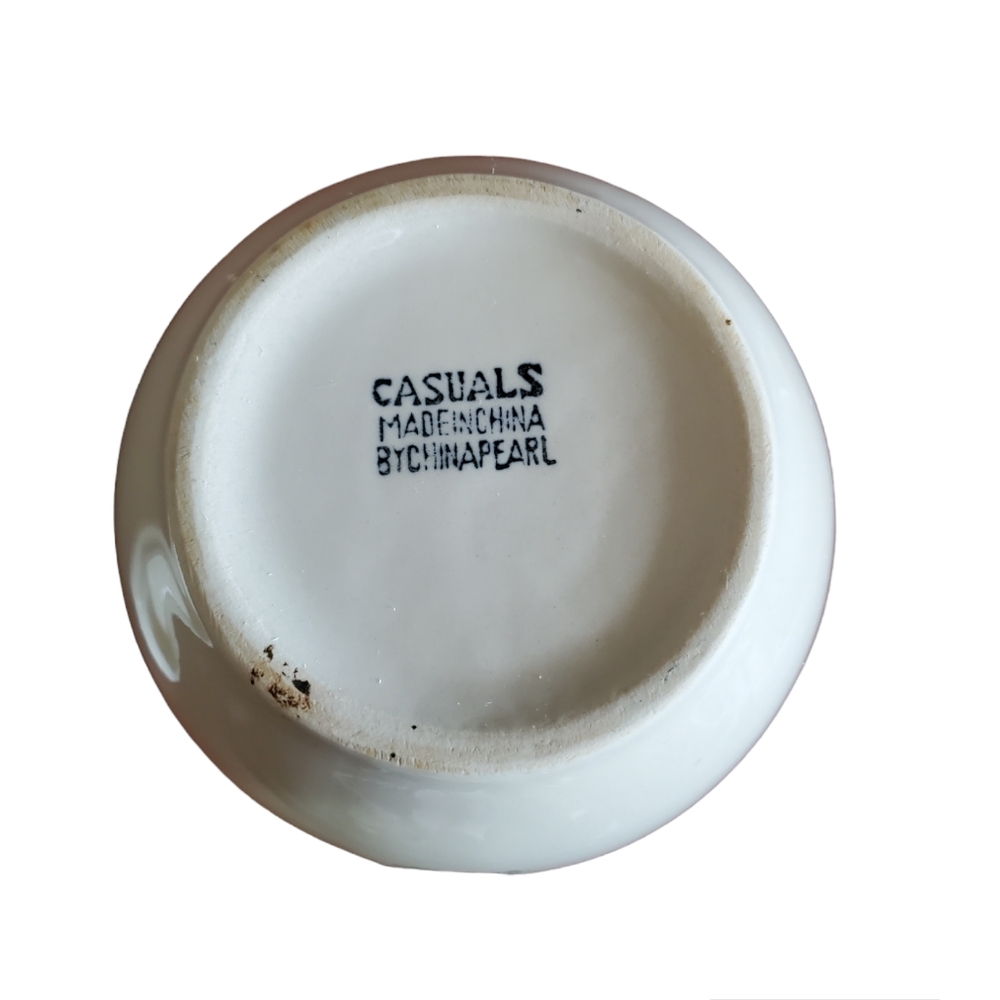 Birdhouse Canister 7" Casuals By China Pearl Bluebirds Trees ~ Pre-Owned  W/Lid - Picture 10 of 11